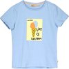 Moodstreet M403-5401 Meisjes T-shirt - Blue - Maat 98-104