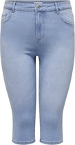 Only Carmakoma Jeans Caraugusta Hw Sk Knickers Dnm Bj13 15313113 Light Blue Denim Dames Maat - W46