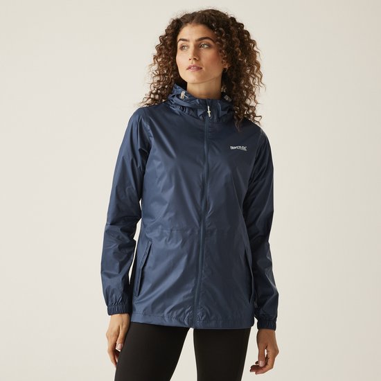 Regatta, Waterdicht Opvouwbaar Dames Regenjack. Donkerblauw, Maat 36