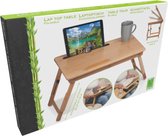 Table d’ordinateur portable - Table de chevet - Table d’ordinateur portable réglable - Support d’ordinateur portable - Table d’ordinateur portable en bois - Petit déjeuner dans la table de lit