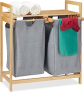 Dubbele Wasmand - Wasmand 2 Vakken - Laundry Bag - 60L