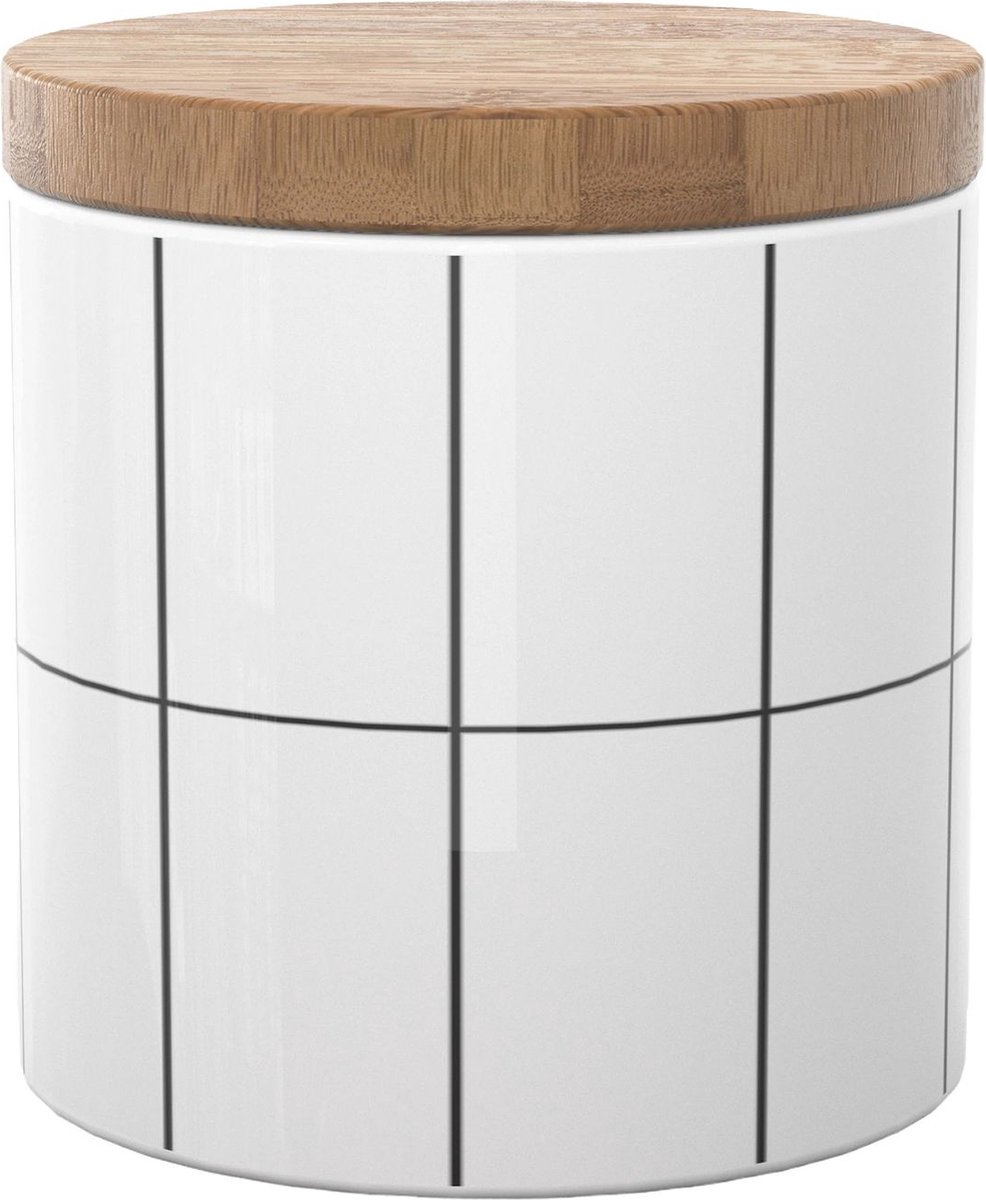 Intirilife keramische voorraadpot in maat S met deksel - 10 x 9,5 cm - 400 ml inhoud - Luchtdichte, vaatwasmachinebestendige voorraadpot voor thee, koffie en nog veel meer