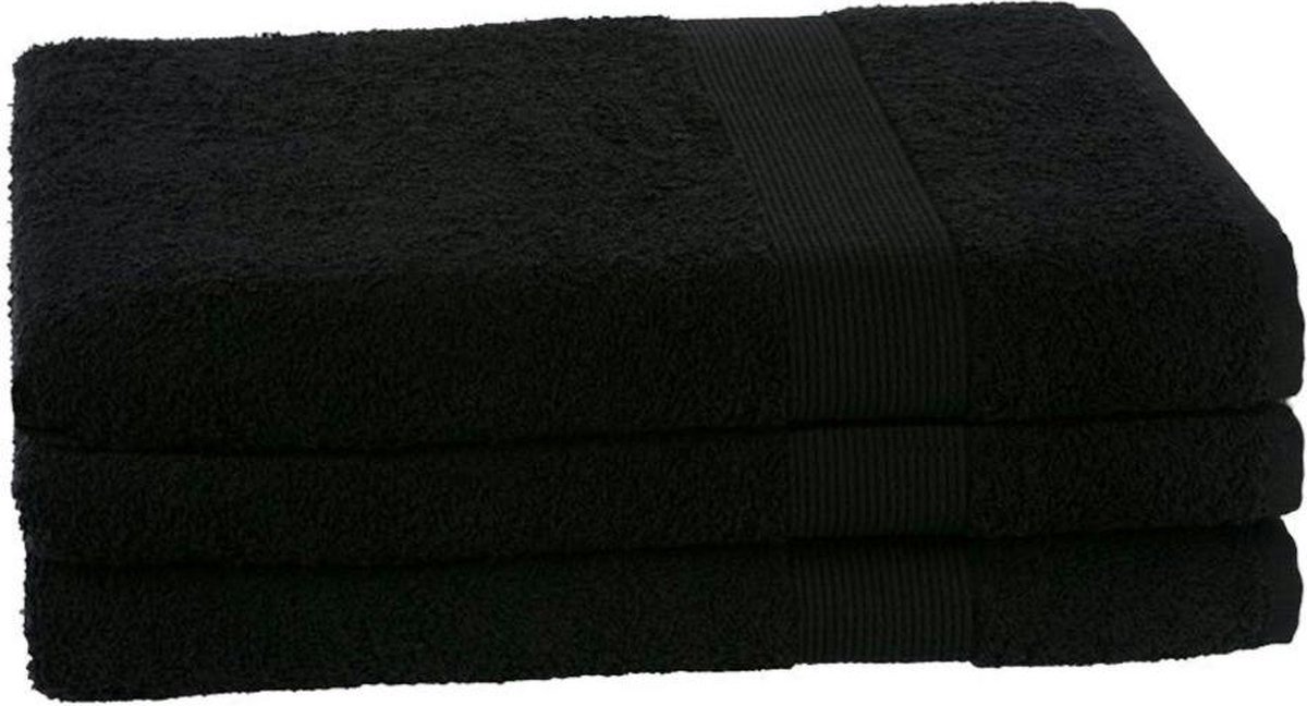 Clarysse Viva Badlaken - 3 Pack black Katoen - SCLUV-VIVA1-4810-03 - 70 x 140 cm -
