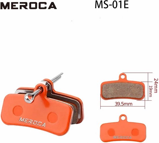 Meroca Remblokken Semi Metallic Sintered Schijfremblokken Geschikt voor o.a. Shimano Schijfremsystemen