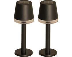 Luxform - 2x Solar Tafellamp - Cala d'Or - LED - Werkend op zonne-energie - Set van 2 stuks