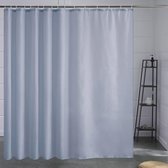 Rideau de douche Grijs bleu, antifongique, rideau de bain, imperméable, pour bain de douche dans la salle de bain, rideaux de douche, longueur de tissu supplémentaire, lavable, extra large, 244 x 200 cm, avec 16 anneaux