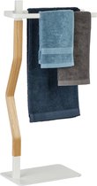 Porte-serviettes sur pied Relaxdays - 2 bras - porte-serviettes moderne sans perçage - WC