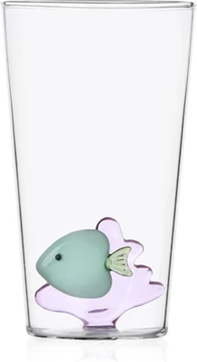 Ichendorf Marine Garden longdrinkglas groene vis + roze zeewier