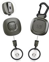 Porte-clés rétractable avec mousqueton en métal – Porte-clés pratique pour un usage quotidien – Clip durable pour clés, badges et plus encore