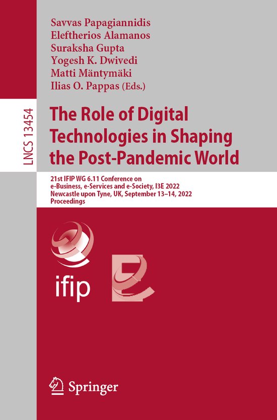 Lecture Notes in Computer Science13454-The Role of Digital T ... - cover