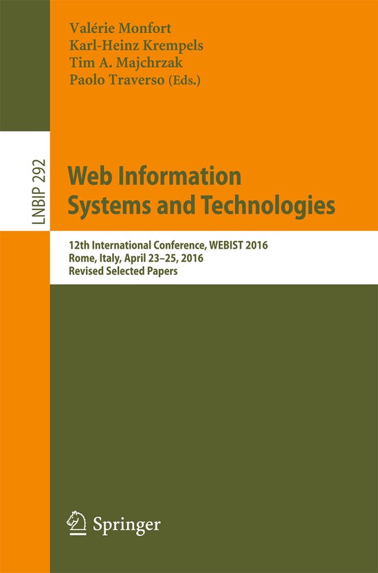 Lecture Notes in Business Information Processing292- Web Inf ... - cover