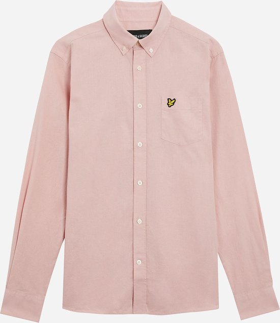 Lyle & Scott Cotton linen button down shirt - light pink