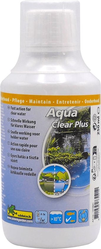 Ubbink - vijverwaterbehandelingsmiddel - Aqua Clear Plus 250ml - wateronderhoud