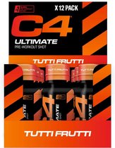 C4 Ultimate Pre-Workout Shot 12x 60ml Tutti Frutti