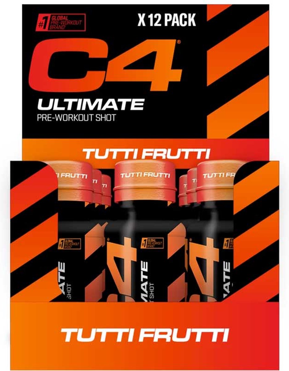 Goedkoopste C4 Ultimate Pre-Workout Shot 12x 60ml Tutti Frutti