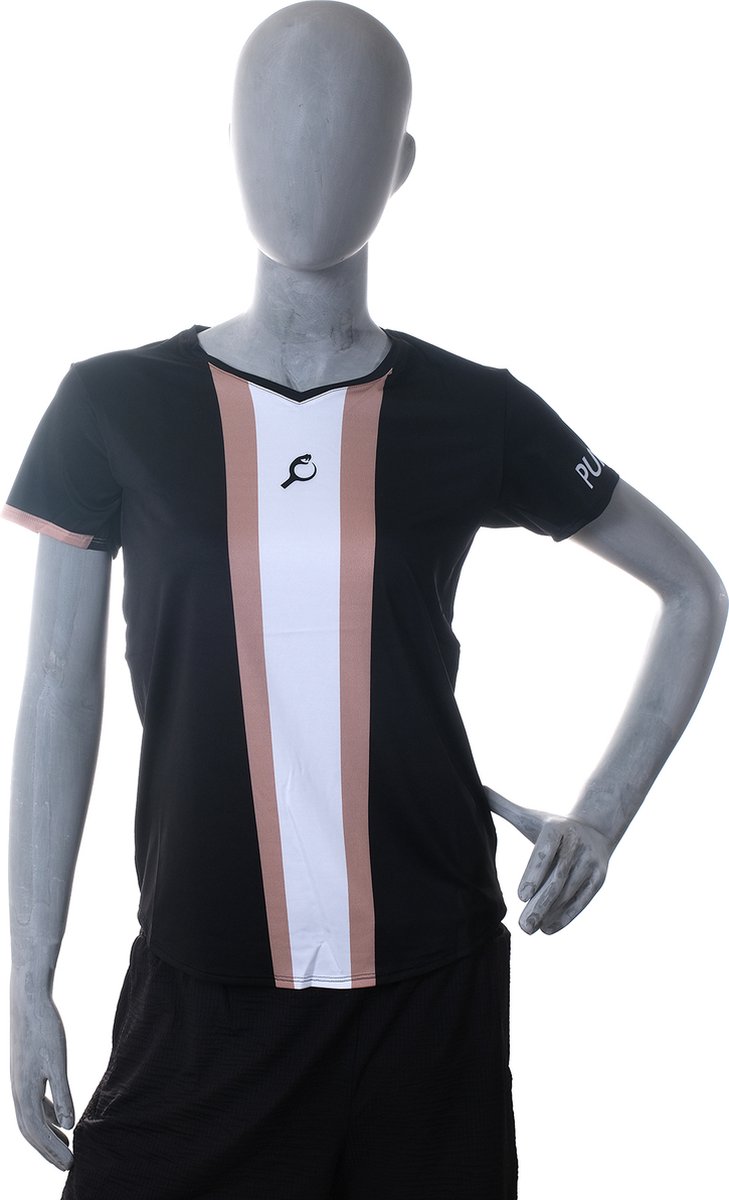 PUNTAZO Padel T-shirt Dames Sportshirt Large bruin Korte mouw