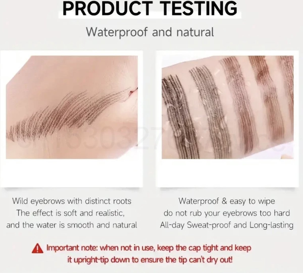 Goedkoopste Wenkbrauw pen waterproof met borstel /kammen Donker Bruin (nmr 2