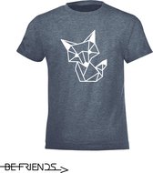 Be Friends T-Shirt - Fox - Kinderen - Denim - Maat 2 jaar