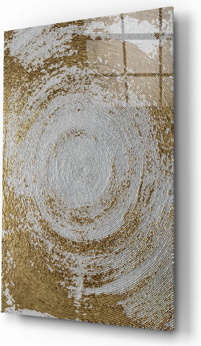 Glasschilderij - Abstract - Loop - Kunst - Modern - 110x70 cm