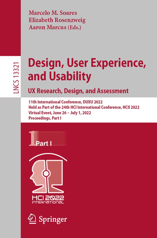 Lecture Notes in Computer Science13321- Design, User Experie ... - cover