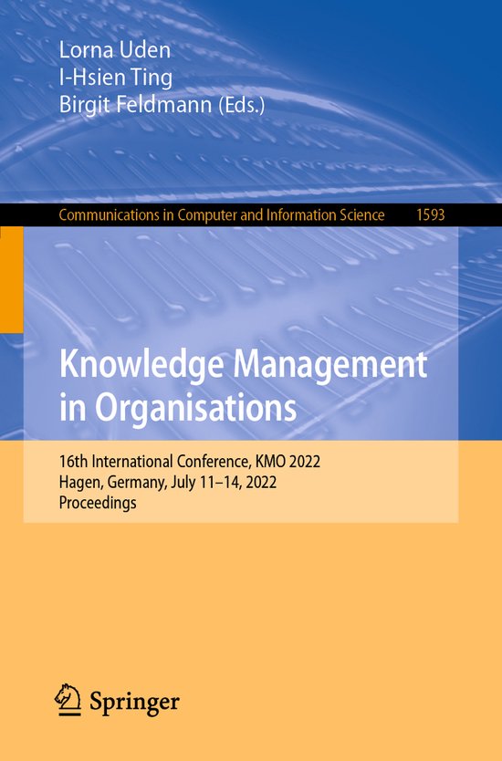 Communications in Computer and Information Science1593- Know ... - cover