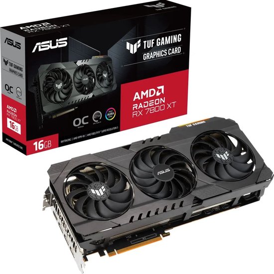 ASUS TUF Gaming Radeon RX 7800 XT OG OC Edition 16GB - Videokaart 16GB GDDR6 - PCIe 4.0 - 1 x HDMI - 3x DisplayPort