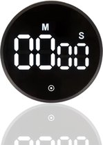 Minuterie numérique COCHO® - Minuterie Pomodoro - Minuterie de cuisine numérique - Magnétique - Écran LED - Bouton rotatif pratique - Minuterie de cuisine