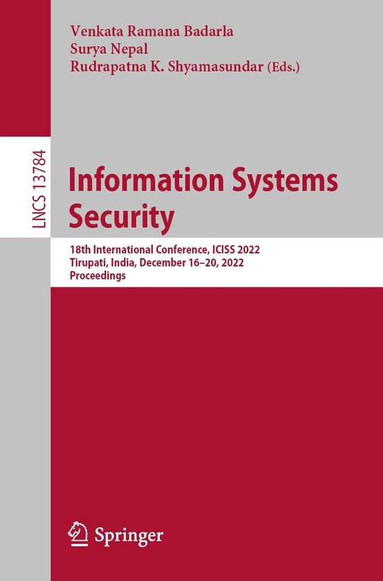 Springer Nature Proceedings Computer Science - Information S ... - cover