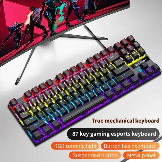 Femell - Gaming pc toetsenbord - 20 soorten kleuren verlichting - Voor Microsoft Windows En Apple IOS-Systeem - Femell