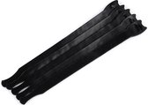 5x kabelhouder klittenband zwart - 20 cm - tape stof - kabelbinder - kabelhouders