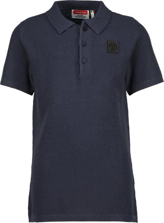 Vingino Kay Polo's & T-shirts Jongens - Polo shirt - Donkerblauw - Maat 164