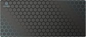 Techancy Muismat XXL Hexagon Zeshoek Patroon 40cm x 90cm Blauw Grijs Zwart Gaming Mouse Pad Bureau Onderlegger