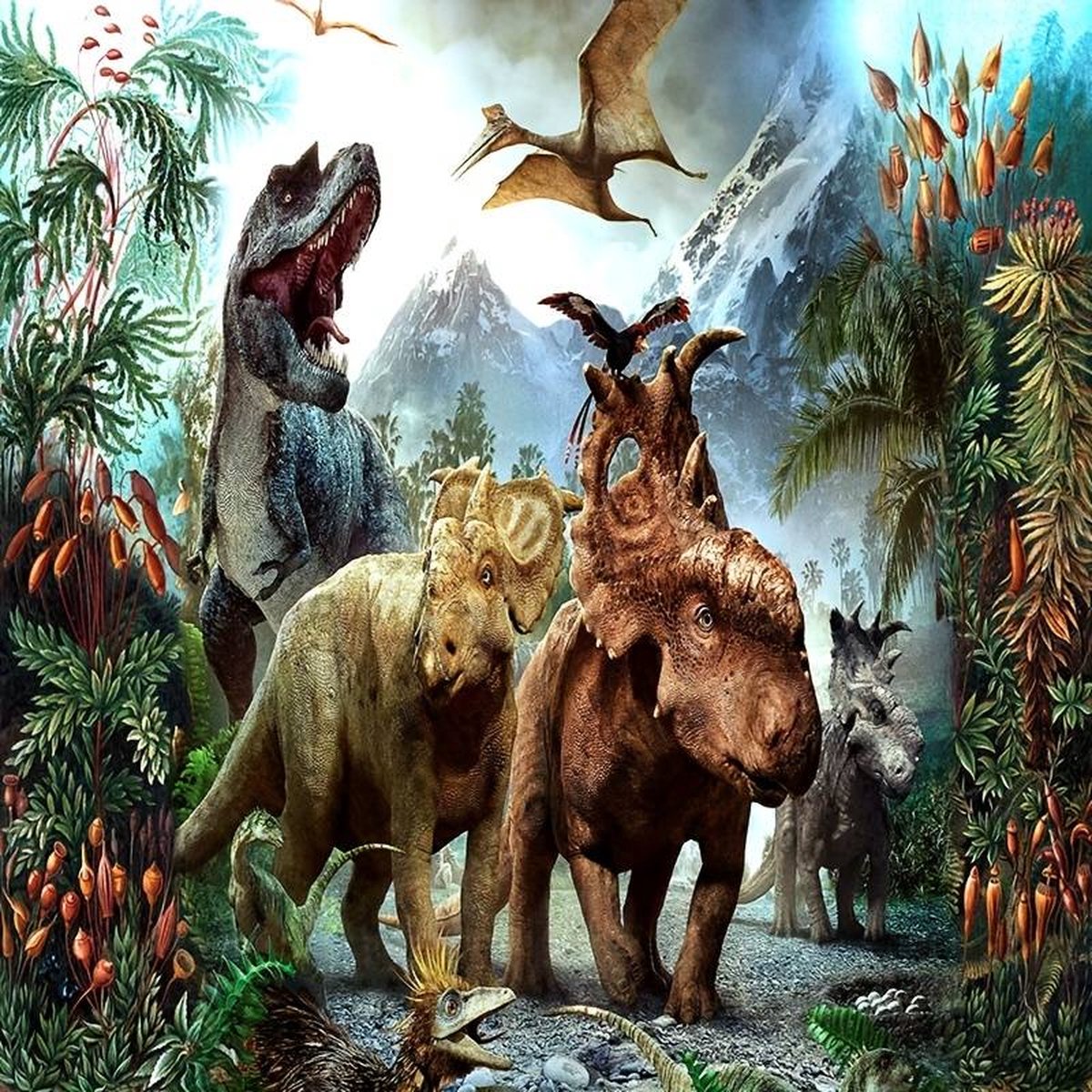 Dinosaurus - muur opknoping wandtapijten - strand handdoek - deken - tafelkleed - home decor - incl. ophang attributen - 230 x 180 cm
