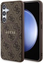 Guess – Back Cover – Geschikt voor – Galaxy S24 – hoesje 4G Collection – Leather Metal – Bruin
