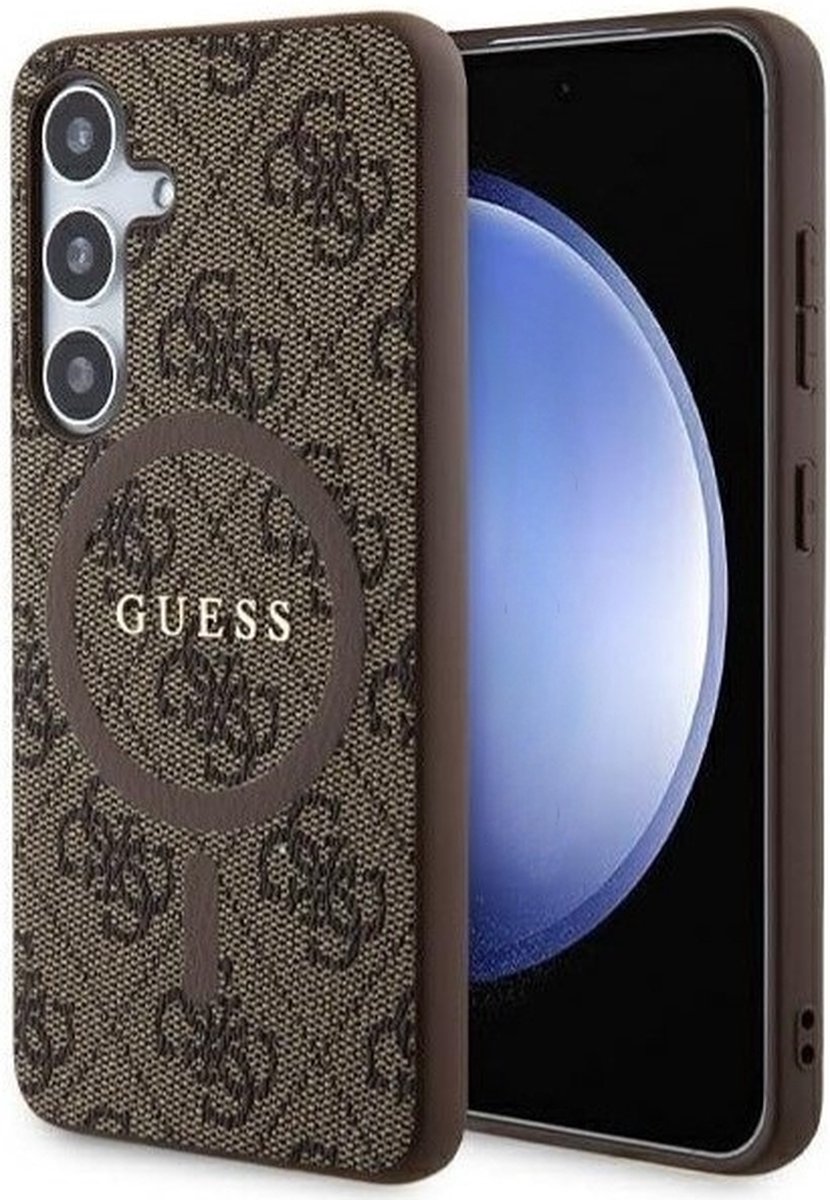 Guess 4G Back Case (MagSafe Compatible) - Geschikt voor Samsung Galaxy S24 (S921) - Bruin