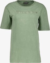 TwoDay dames acid wash T-shirt Brooklyn groen - Maat L