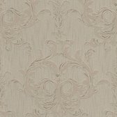 Barok behang Profhome 961963-GU textiel behang gestructureerd in barok stijl mat bruin beige 5,33 m2