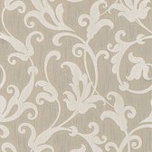 Textiel look behang Profhome 954901-GU textiel behang gestructureerd in textiel look mat beige zilver 5,33 m2