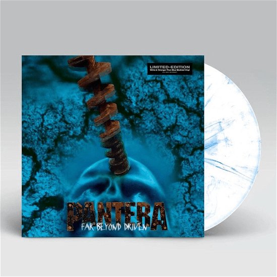 Gelimiteerde editie, witte en sterkere dan blauw gemarmerde vinyl van Pantera's Far Beyond Driven.