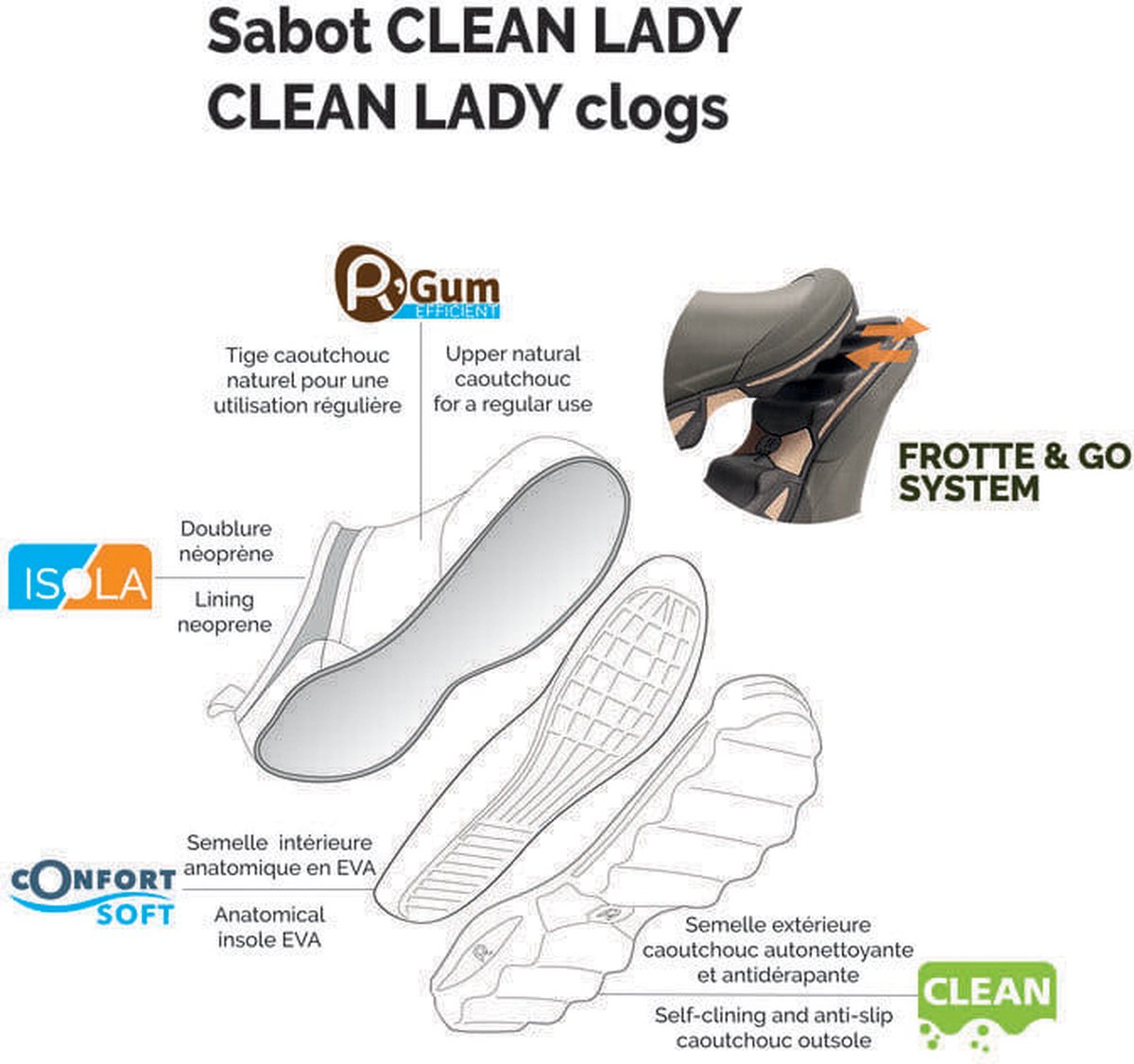 Rouchette Enkellaars Clean Wild – 41 Zwart