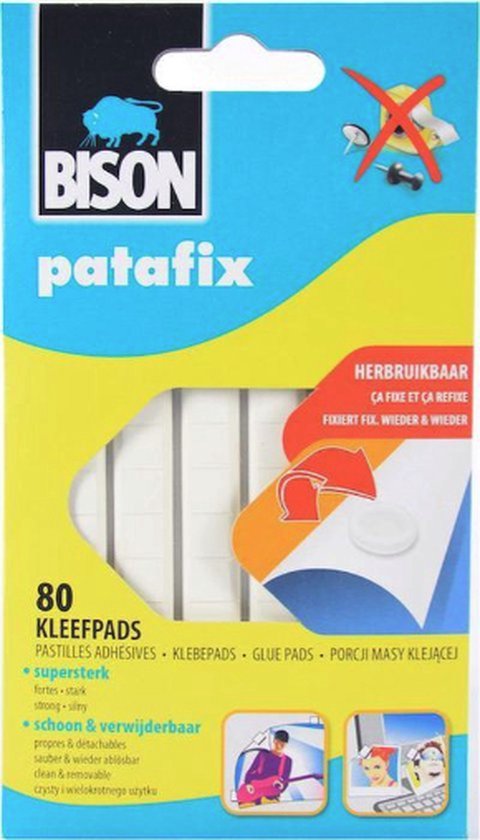 Foto: Bison plakgum patafix plakgum posterbuddies kleefpads plak gummetjes kneedlijm plakkers 240 stuks