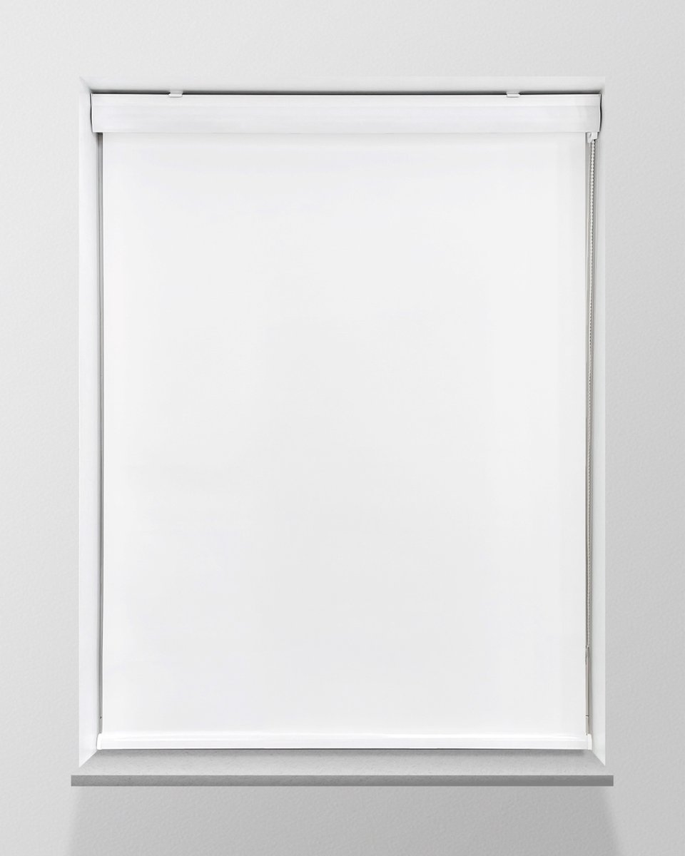 Rolgordijn Verduisterend - Wit - 183x240cm - Full Colour - Met Cassette - Op maat gemaakt