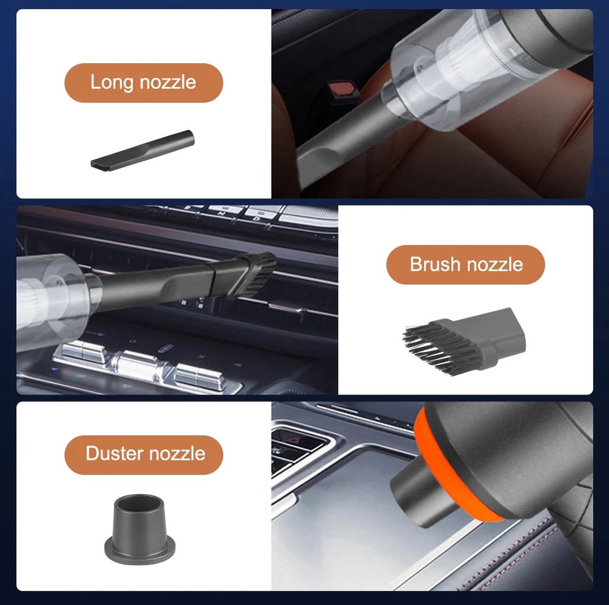 Kruimeldief G700 Draadloze Kruimelzuiger 6000PA Zwart - afbeelding 2