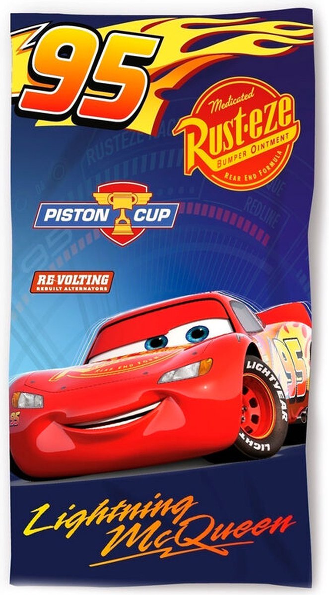 Disney Cars - Handdoek - 140 x 70 cm. - Lightning McQueen - Strandlaken - Sneldrogend