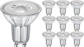 LED Spot - GU10 PAR16 - 10 Pack - Velvalux - Dimbaar - 6W 480lm 38D - 860 Helder/Koud Wit 6000K | Vervangt 68W