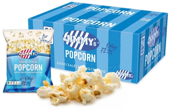 JIMMY's Popcorn zout Mini Bag 72kcal 21x17g Air-popped