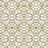Barok behang Profhome 370492-GU vliesbehang glad in barok stijl glanzend goud zilver grijs wit 7,035 m2