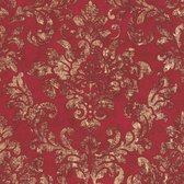 Papier peint baroque Profhome 374131-GU papier peint intissé légèrement texturé dans le style baroque or rouge brillant 5,33 m2