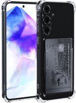 Hoes geschikt voor Samsung A55 / A55 5G Hoesje Shock Proof Siliconen Transparant - Pasjeshouder - kaarthouder - Transparant