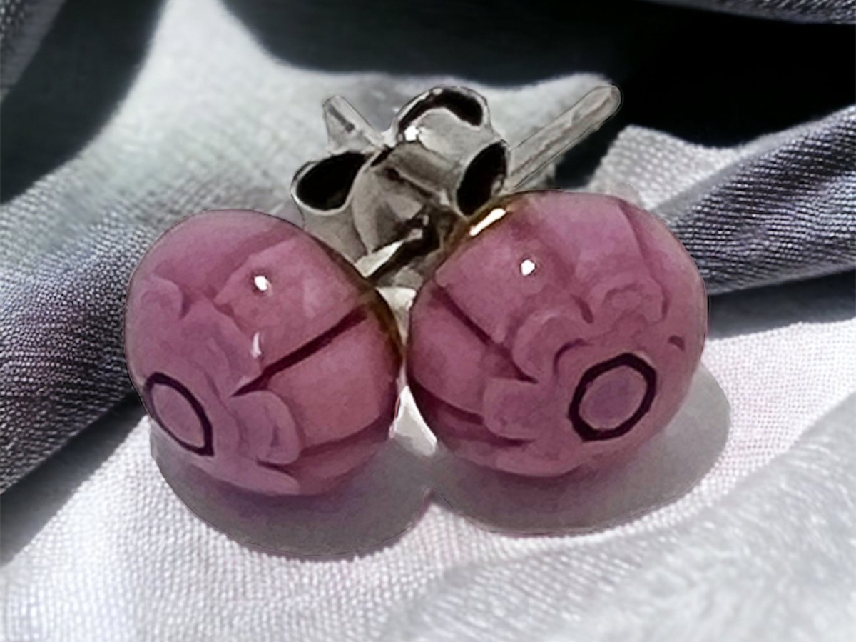 Corte Murrina - Oorbellen - Murano glas - Forli – 8mm – Roze - Exclusief bij Bella Murano